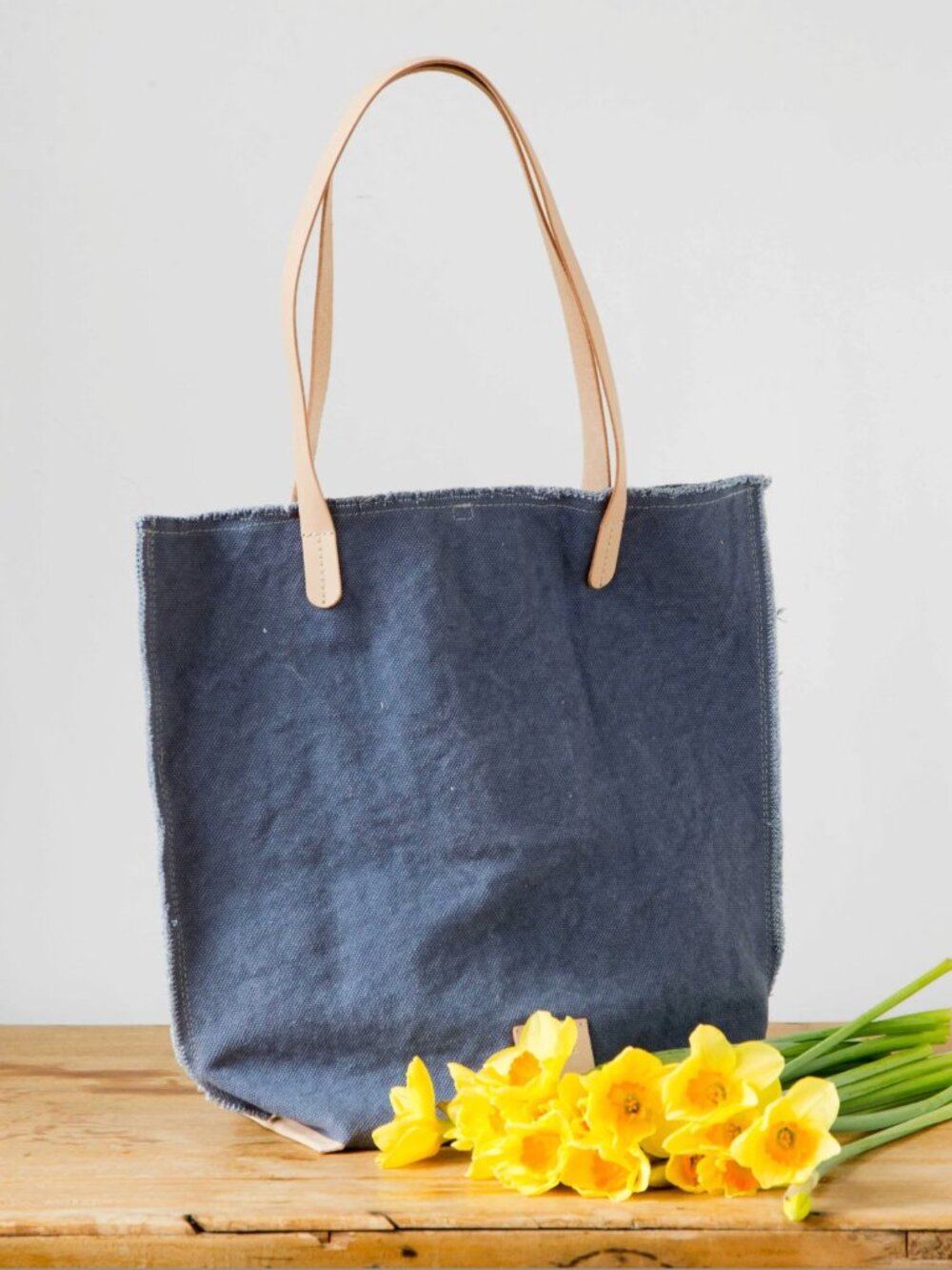 Graf Lantz Hana Canvas and Leather Tote Bag Made in USA